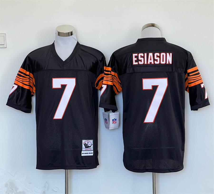 Men's Cincinnati Bengals Boomer Esiason Mitchell & Ness Black Legacy Jersey